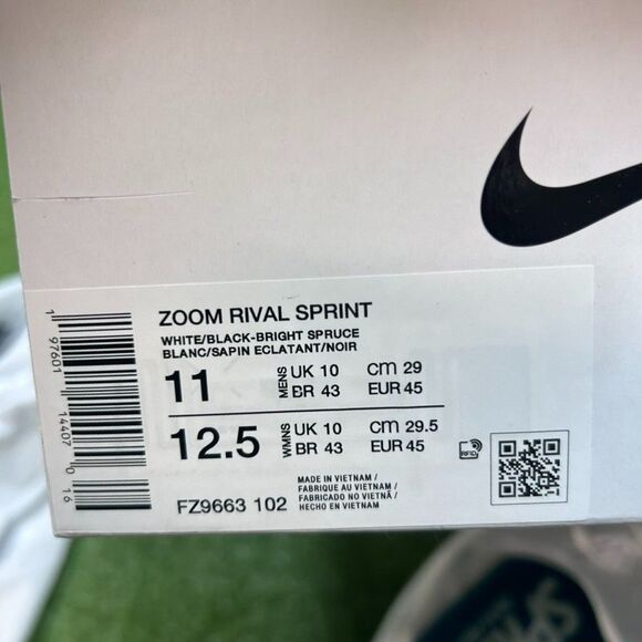 Nike Zoom Rival Sprint Track & Field Sprinting Spikes FZ9663-102, Size M11/W12.5 - Picture 10 of 10